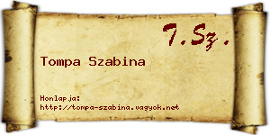 Tompa Szabina névjegykártya